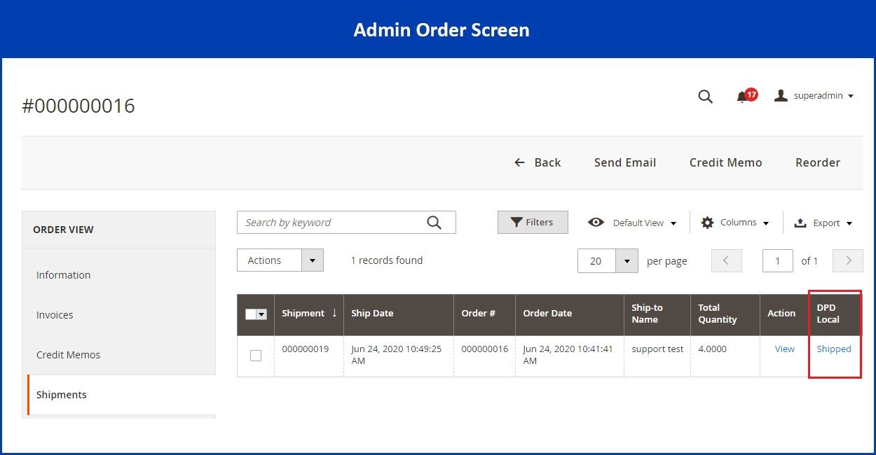 Admin-Order-Screen