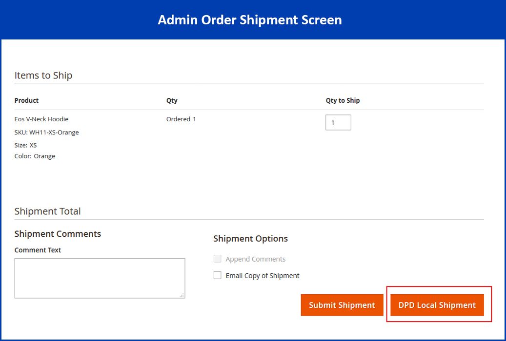 Admin-Order-Shipment-Screen