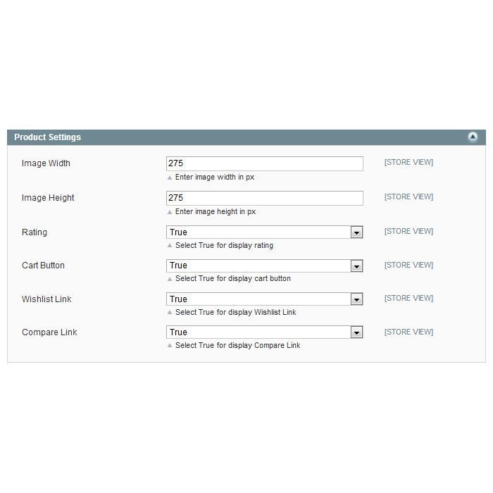 Categorized Product Slider Magento 1 Extension Product Settings