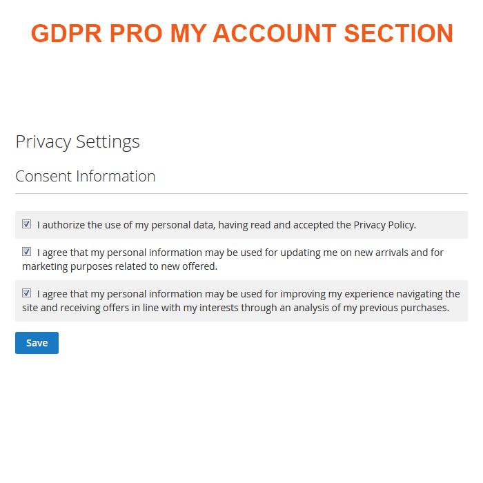 GDPR Magento 2 Extension Admin Privacy Settings