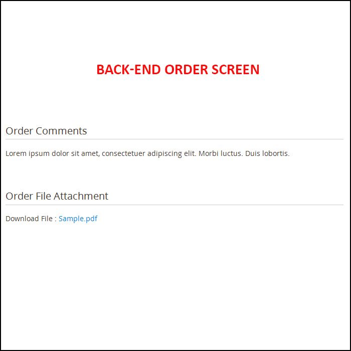 Order Comments & Attachment Magento 2 Extension Back-End Order Screen
