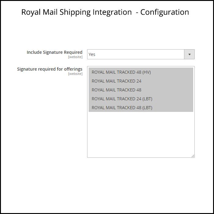 Royal-Mail-Configuration