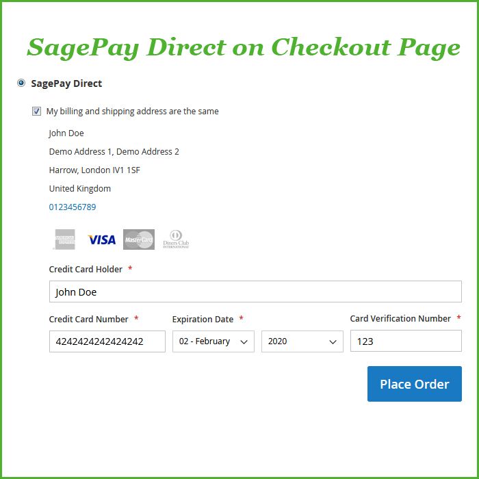 SagePay-Direct-on-Checkout-Page