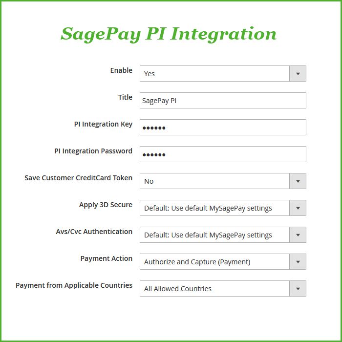SagePay-PI-Integration